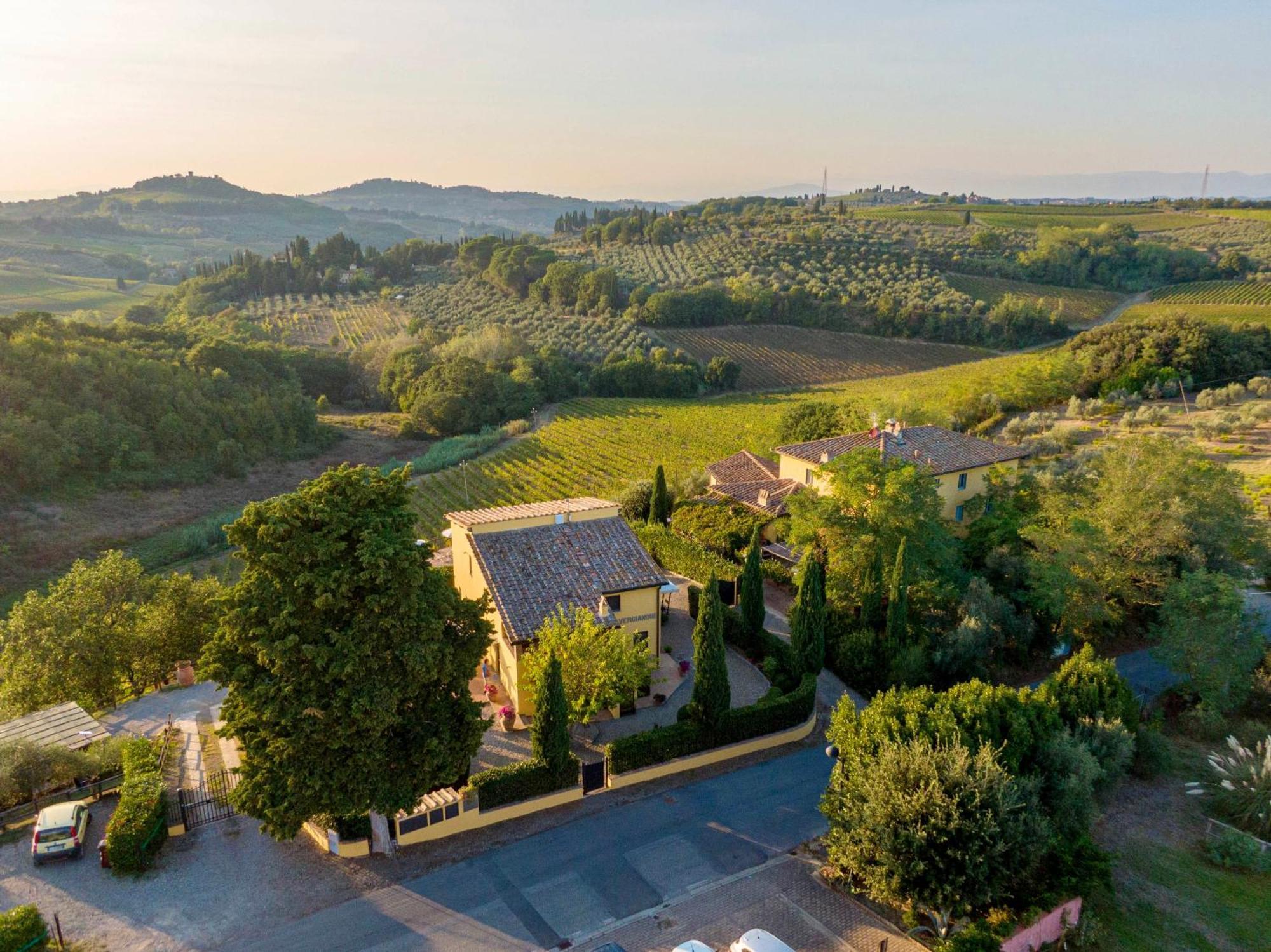 Podere Vergianoni Con Piscina E Vista Mozzafiato Tavarnelle Val di Pesa Luaran gambar