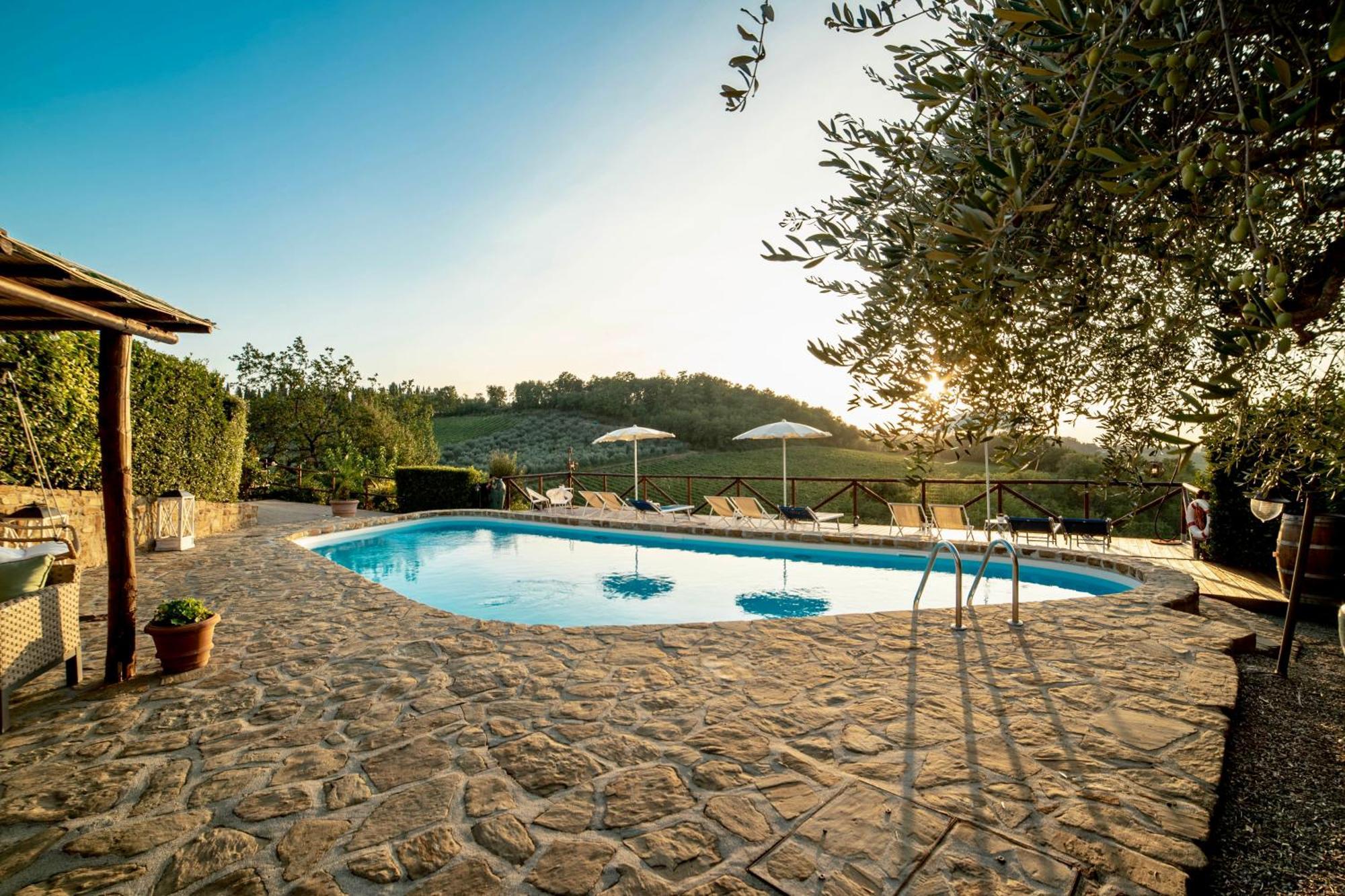 Podere Vergianoni Con Piscina E Vista Mozzafiato Tavarnelle Val di Pesa Luaran gambar