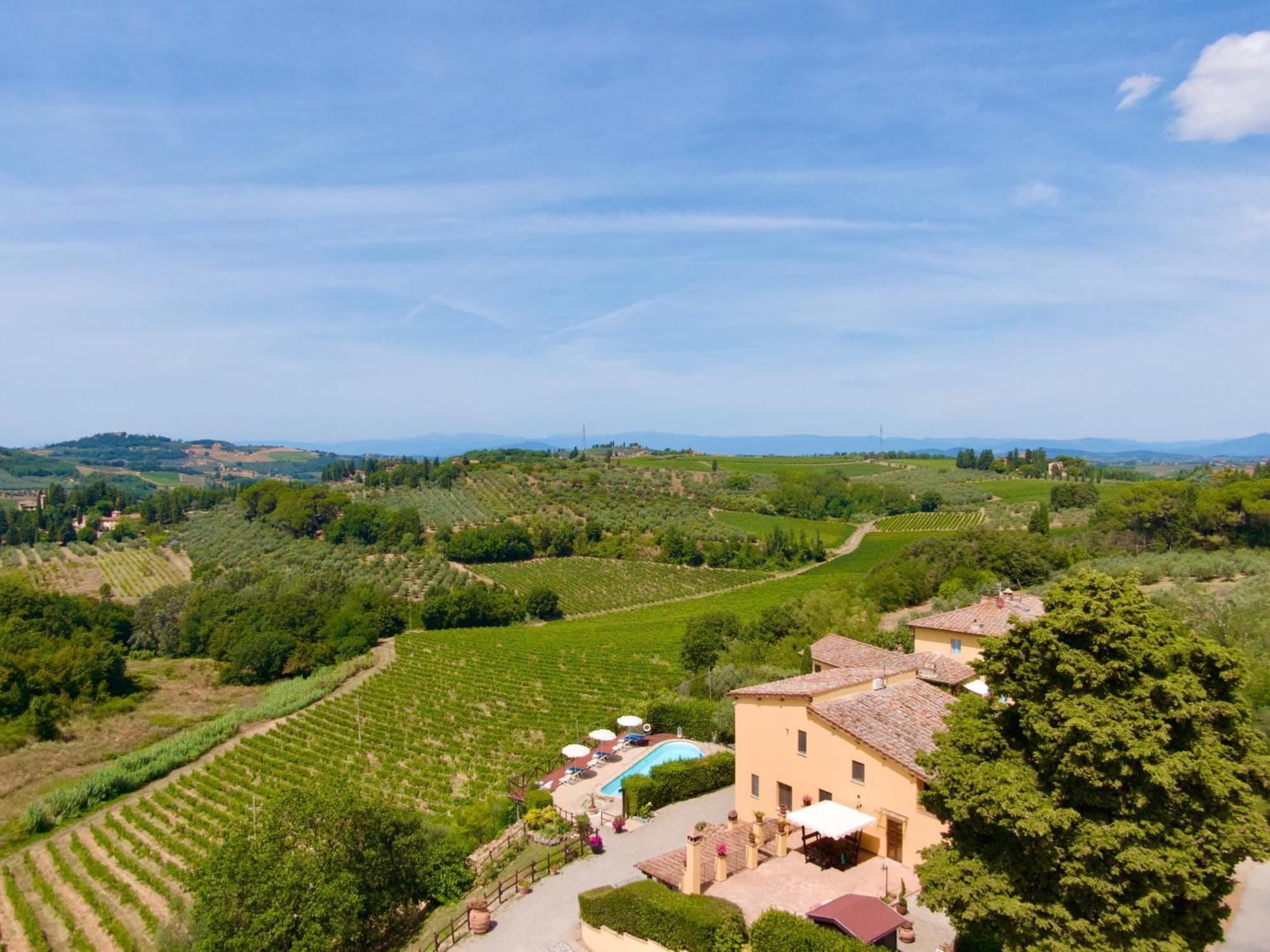 Podere Vergianoni Con Piscina E Vista Mozzafiato Tavarnelle Val di Pesa Luaran gambar
